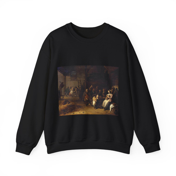 BLOOT, Pieter de - Barn Interior (Artwork) Crewneck Sweatshirt