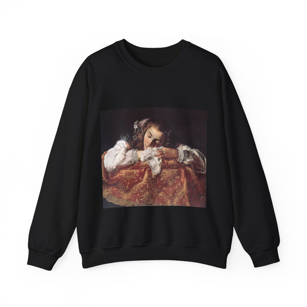 FETI, Domenico - Sleeping Girl (Artwork) Crewneck Sweatshirt