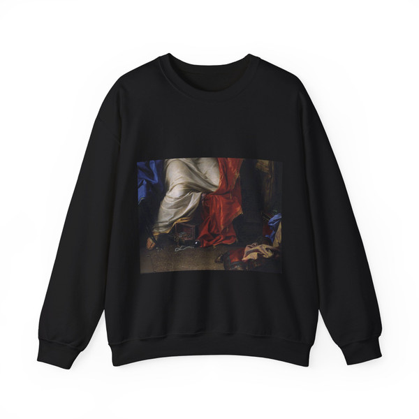 LE BRUN, Charles - The Repentant Magdalen (detail) (Artwork) Crewneck Sweatshirt
