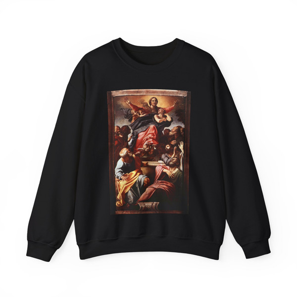 CARRACCI, Annibale - Assumption of the Virgin Mary (Artwork) Crewneck Sweatshirt