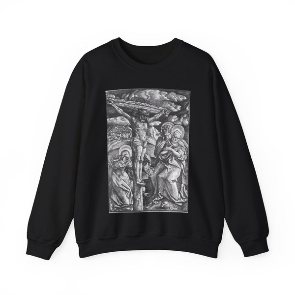 BALDUNG GRIEN, Hans - graphics - Crucifixion (Artwork) Crewneck Sweatshirt
