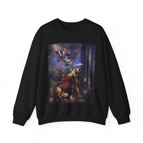 TIZIANO Vecellio - Philip II Offering Don Fernando to Victory (Artwork) Crewneck Sweatshirt
