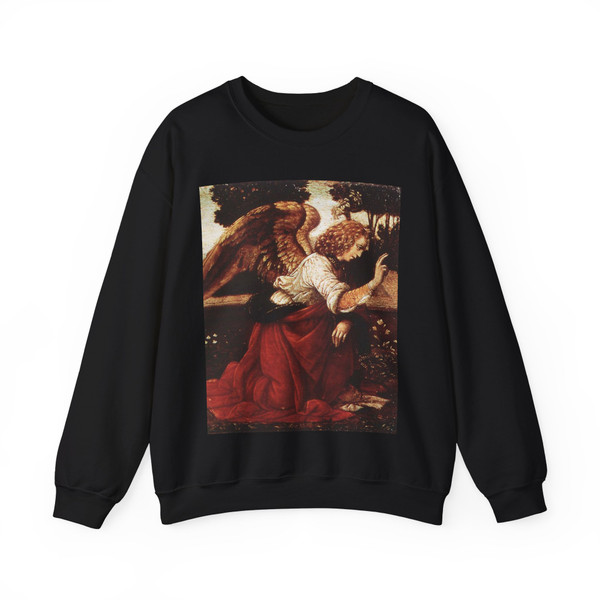 LEONARDO da Vinci - Annunciation (detail)4 (Artwork) Crewneck Sweatshirt