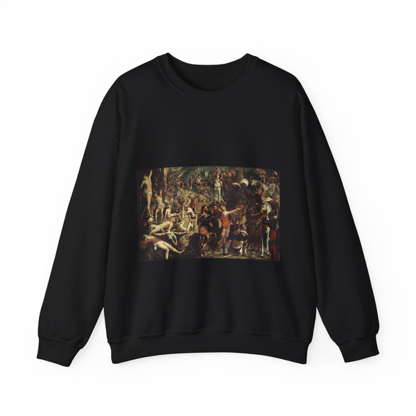 TINTORETTO, Jacopo Robusti - The Martyrdom of the Ten Thousand (fragment) (Artwork) Crewneck Sweatshirt