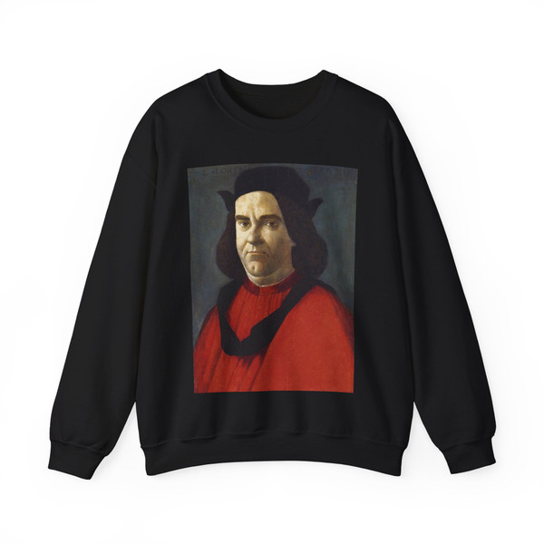 BOTTICELLI, Sandro - Portrait of Lorenzo di Ser Piero Lorenzi (Artwork) Crewneck Sweatshirt