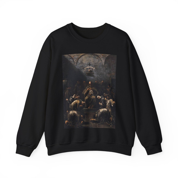MAGNASCO, Alessandro - Prayer of the Penitent Monks (Artwork) Crewneck Sweatshirt