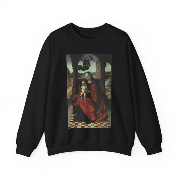 CHRISTUS, Petrus - The Virgin and Child (Artwork) Crewneck Sweatshirt