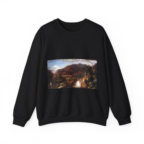 CHURCH, Frederic Edwin - The Heart of the Andes (Artwork) Crewneck Sweatshirt