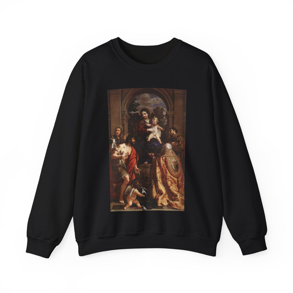PIETRO DA CORTONA - Madonna and Saints (Artwork) Crewneck Sweatshirt