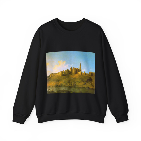 CANALETTO - Alnwick Castle at Northumberland (Artwork) Crewneck Sweatshirt
