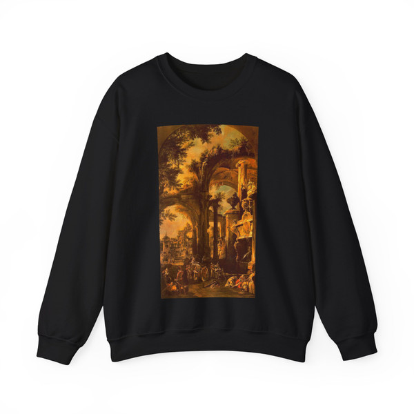 CANALETTO - An Allegorical Painting of the Tomb of Lord Somers (Artwork) Crewneck Sweatshirt