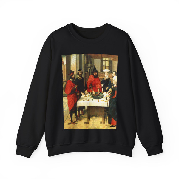 BOUTS, Dieric the Elder - The Feast of the Passover (Artwork) Crewneck Sweatshirt