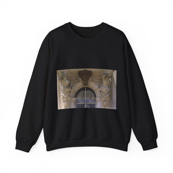 PUGET, Pierre -sculptures- Door of the Hotel de Ville at Toulon (Artwork) Crewneck Sweatshirt