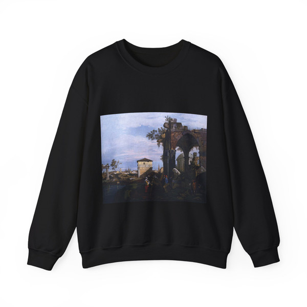 CANALETTO - Capriccio with Ruins and Porta Portello, Padua (Artwork) Crewneck Sweatshirt