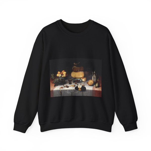 Laid Table with Cheeses and Fruit (Artwork) Crewneck Sweatshirt