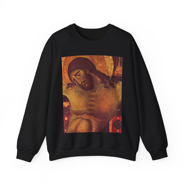 CIMABUE - -crucifixion- Crucifix (detail)3 (Artwork) Crewneck Sweatshirt
