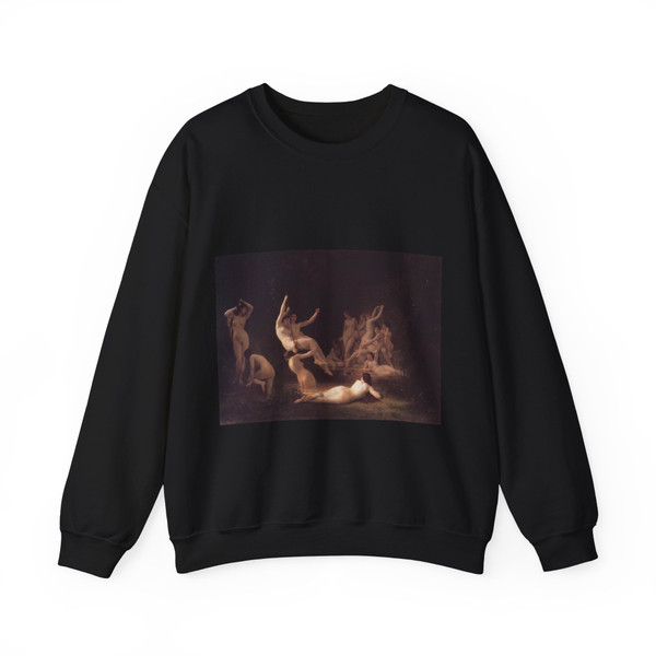 Bouguereau_The_Nymphaeum (Artwork) Crewneck Sweatshirt