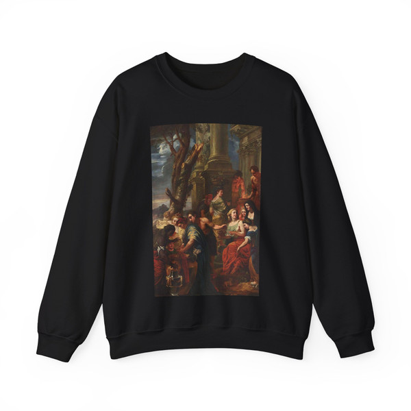 QUELLINUS, Jan-Erasmus - Thetis Dips Achilles in a Vase with Water from the Styx (Artwork) Crewneck Sweatshirt