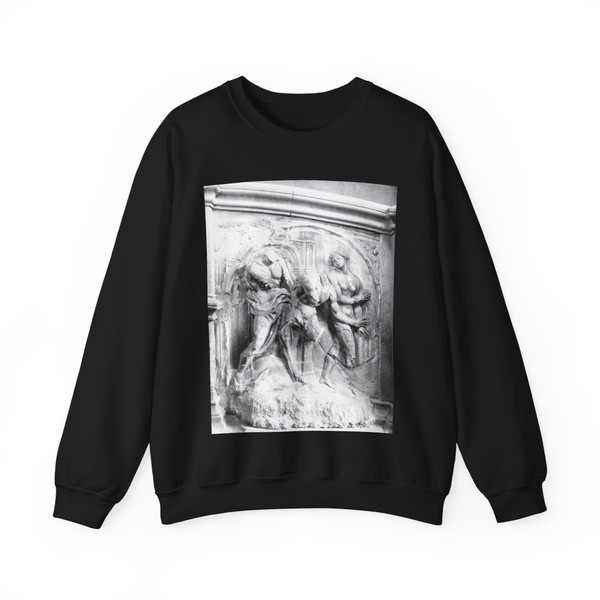 QUERCIA, Jacopo della - Expulsion of Adam and Eve from Paradise (Artwork) Crewneck Sweatshirt