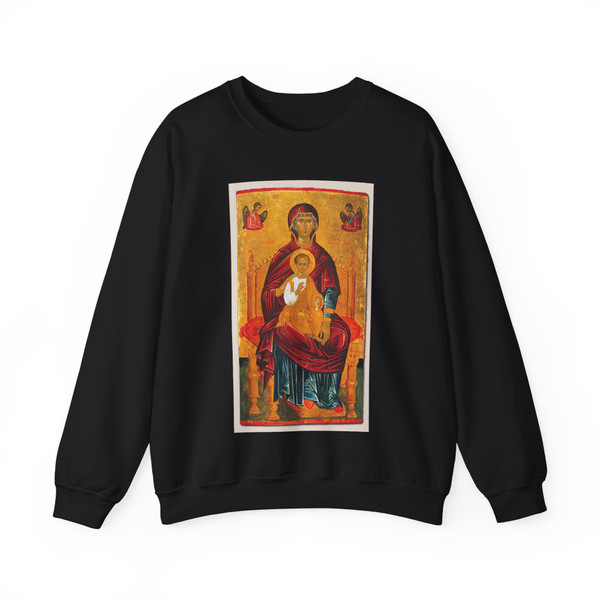 RITZOS, Andreas - Mother of God Enthroned (Artwork) Crewneck Sweatshirt