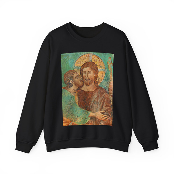 CIMABUE - -frescoes- The Capture of Christ (detail) (Artwork) Crewneck Sweatshirt