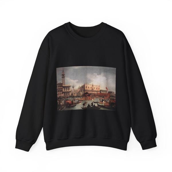 CANALETTO - The Bucintore Returning to the Molo on Ascension Day (Artwork) Crewneck Sweatshirt