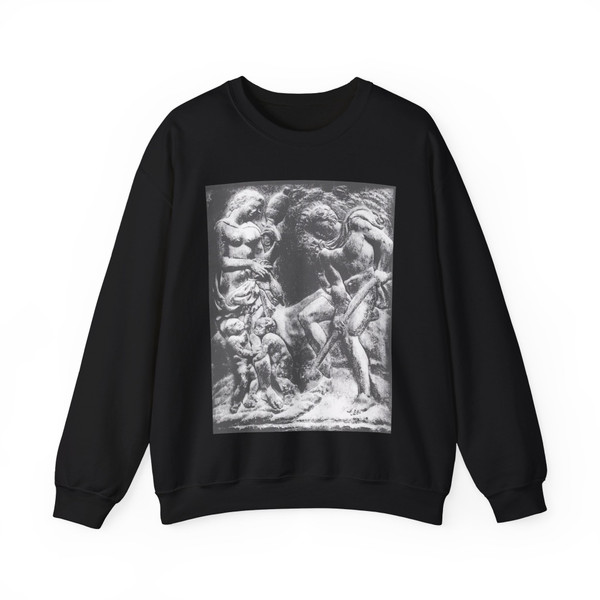 QUERCIA, Jacopo della -bologna- Adam and Eve (Artwork) Crewneck Sweatshirt