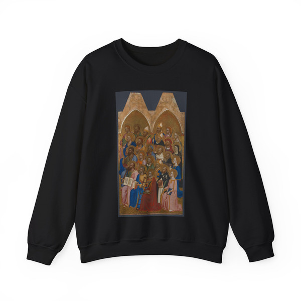 CIONE, Jacopo di - Adoring Saints - Right Main Tier Panel (Artwork) Crewneck Sweatshirt