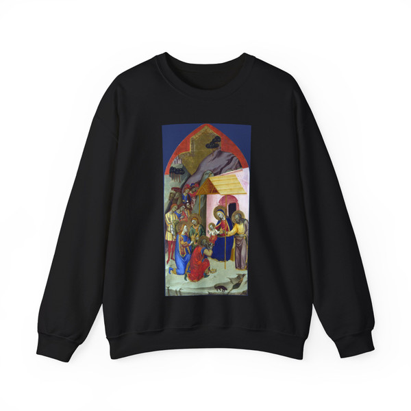 CIONE, Jacopo di - The Adoration of the Kings (Artwork) Crewneck Sweatshirt