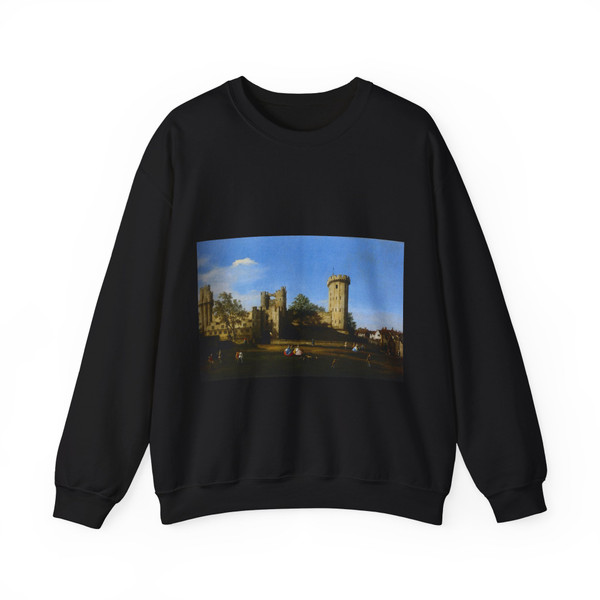CANALETTO - The Eastern Facade of Warwick Castle (Artwork) Crewneck Sweatshirt