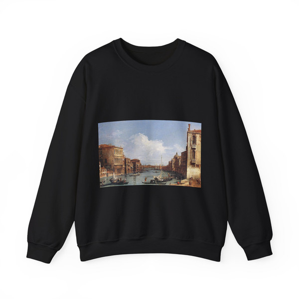 CANALETTO - The Grand Canal from Campo S. Vio towards the Bacino (Artwork) Crewneck Sweatshirt