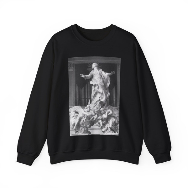 PUGET, Pierre -sculptures- Virgin of the Immaculate Conception (Artwork) Crewneck Sweatshirt