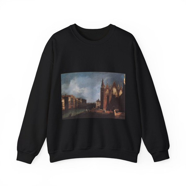 CANALETTO - The Grand Canal near Santa Maria della Carita (Artwork) Crewneck Sweatshirt