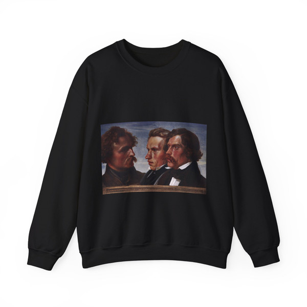 HUBNER, Julius - Carl Friedrich Lessing, Carl Sohn, and Theodor Hildebrandt (Artwork) Crewneck Sweatshirt