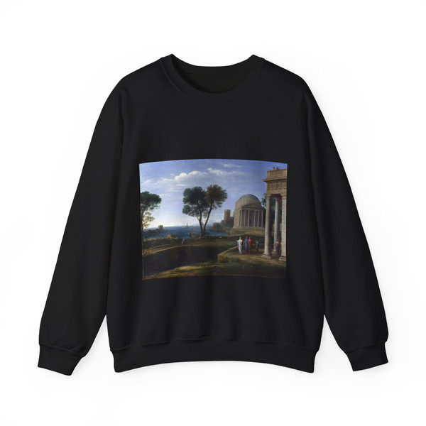 CLAUDE LORRAIN - Landscape with Aeneas at Delos (Artwork) Crewneck Sweatshirt