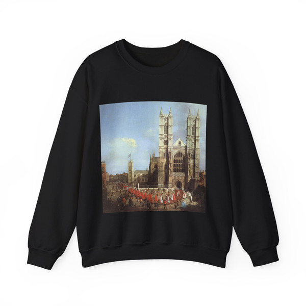 CANALETTO - Westminster Abbey, with a Procession of Knights of the Bath (Artwork) Crewneck Sweatshirt