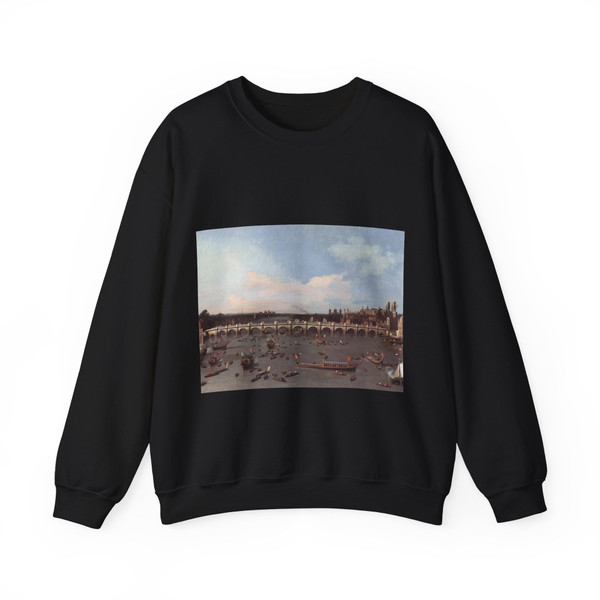 CANALETTO - Westminster Bridge from the North on Lord Mayor's Day (Artwork) Crewneck Sweatshirt