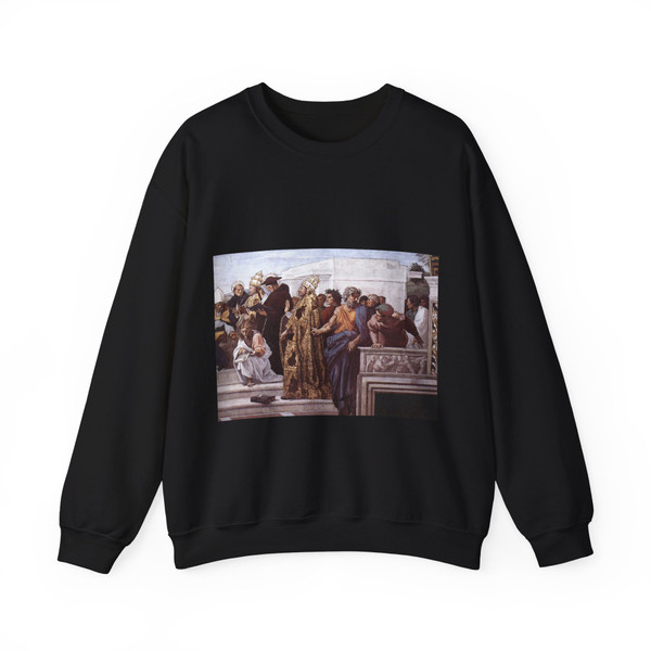 RAFFAELLO Sanzio - La Disputa (detail)94 (Artwork) Crewneck Sweatshirt