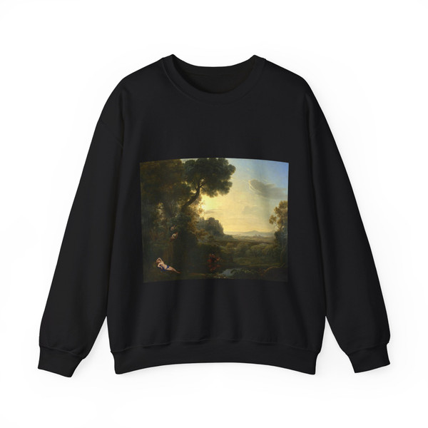 CLAUDE LORRAIN - Landscape with Narcissus and Echo (Artwork) Crewneck Sweatshirt