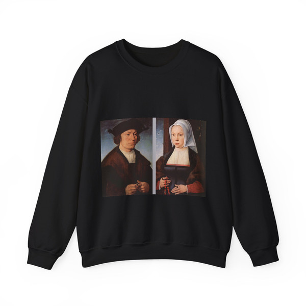 CLEVE, Joos van - Portrait of a Man and Woman (Artwork) Crewneck Sweatshirt