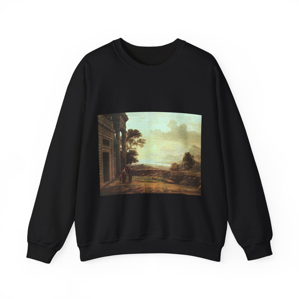 CLAUDE LORRAIN - The Departure of Hagar and Ishmael (Artwork) Crewneck Sweatshirt