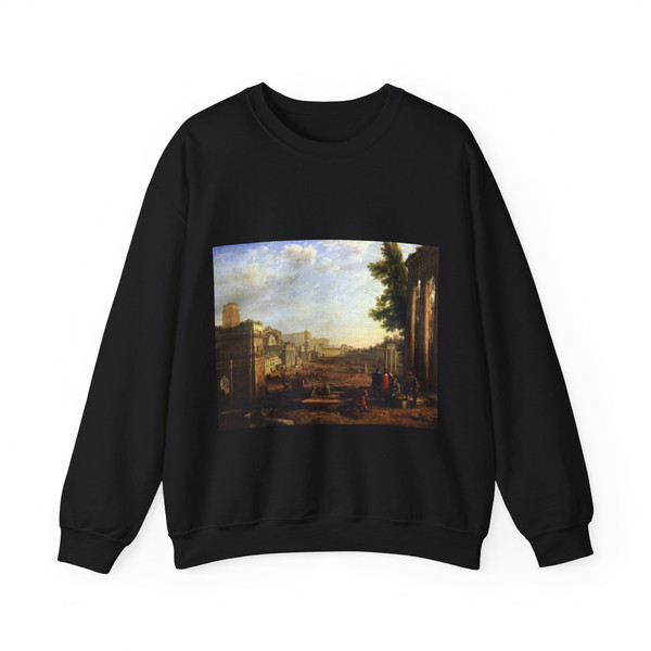 CLAUDE LORRAIN - The Campo Vaccino, Rome (Artwork) Crewneck Sweatshirt
