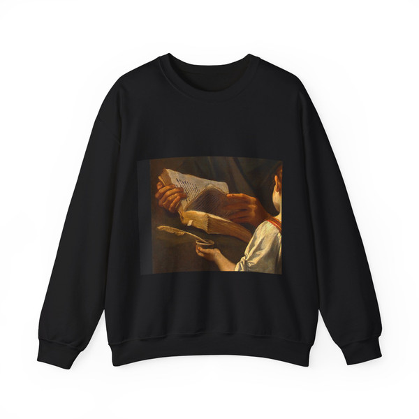 CANTARINI, Simone - Saint Matthew and the Angel (detail) (Artwork) Crewneck Sweatshirt