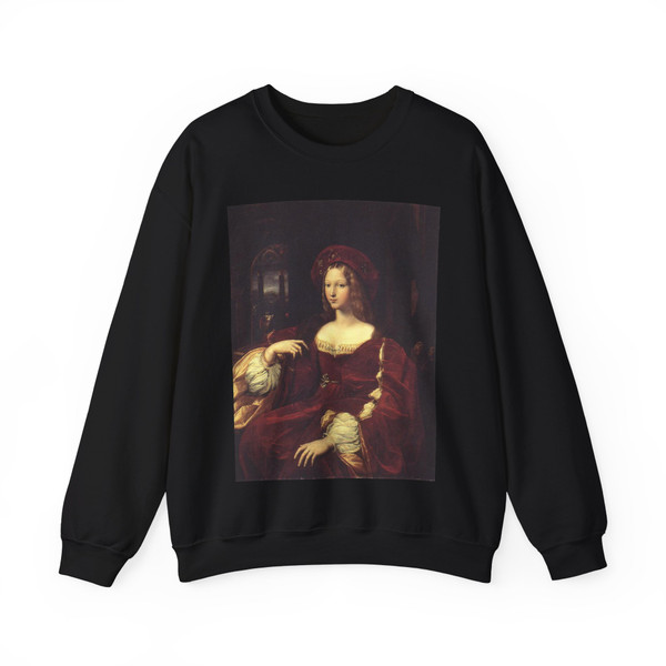 RAFFAELLO Sanzio - Portrait of Jeanne d'Aragon (Artwork) Crewneck Sweatshirt