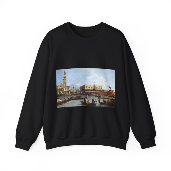 CANALETTO - Return of the Bucentoro to the Molo on Ascension Day (Artwork) Crewneck Sweatshirt