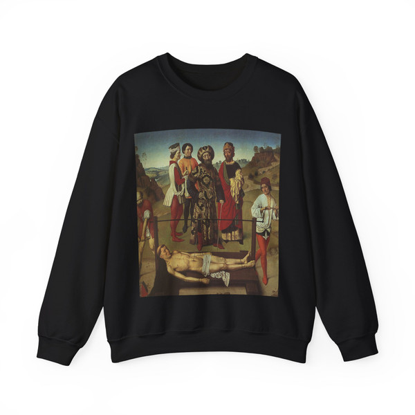 BOUTS, Dieric the Elder - The Martyrdom of St. Erasmus (Artwork) Crewneck Sweatshirt