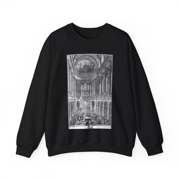 COCHIN, Charles-Nicolas II - The Dauphin's Wedding Ceremony (Artwork) Crewneck Sweatshirt