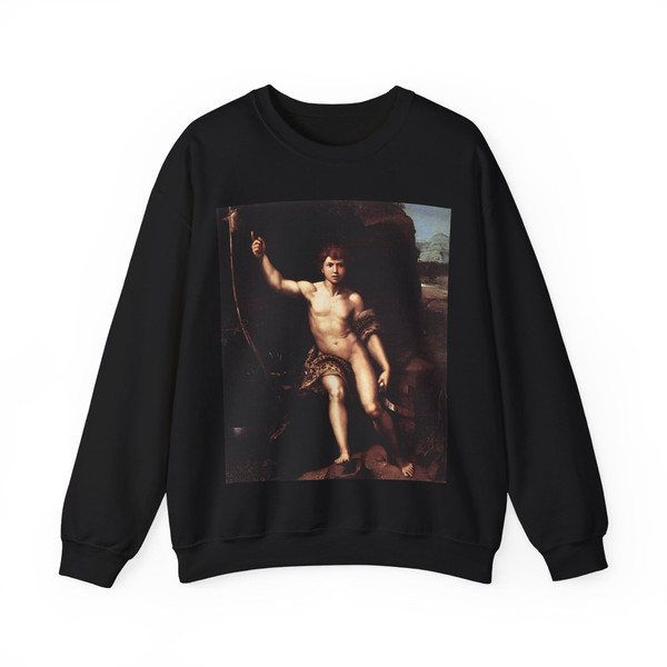 RAFFAELLO Sanzio - St John the Baptist (Artwork) Crewneck Sweatshirt