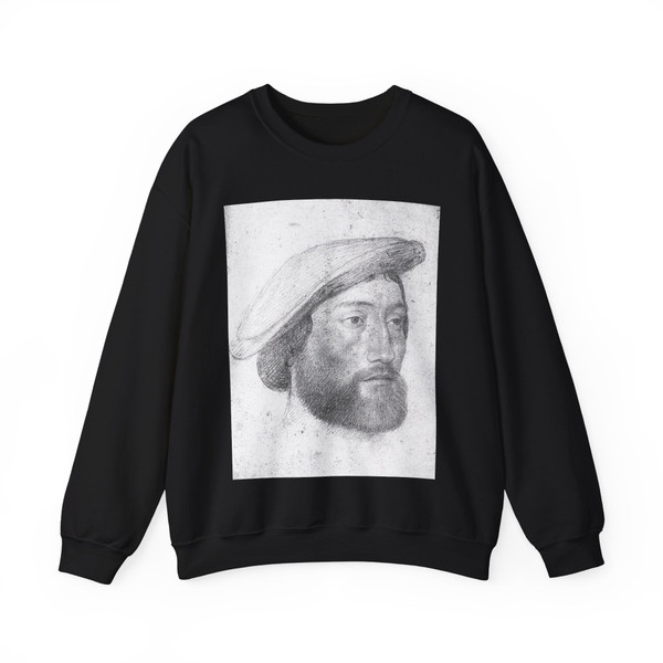 CLOUET, Jean - Portrait of Jean de Dinteville, Seigneur de Polisy (Artwork) Crewneck Sweatshirt