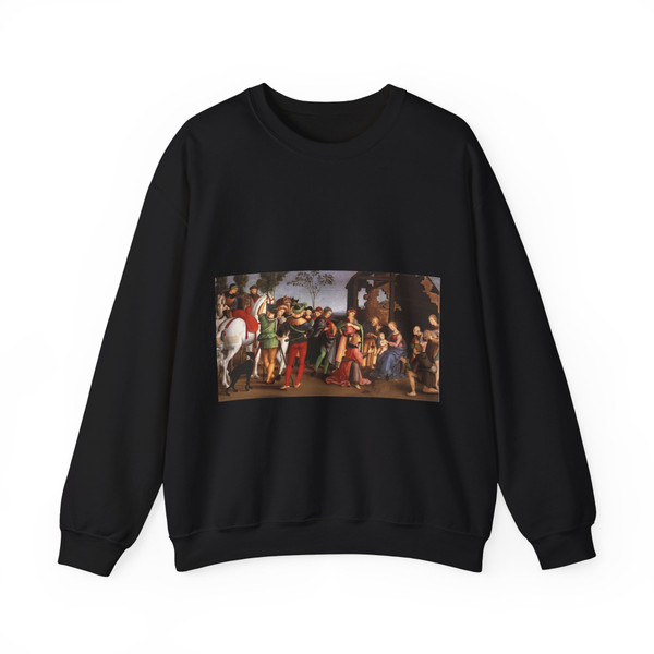 RAFFAELLO Sanzio - The Adoration of the Magi (Oddi altar) (Artwork) Crewneck Sweatshirt